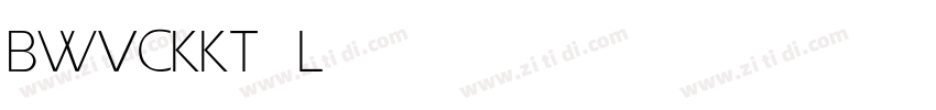 BWVCKKT Light字体转换